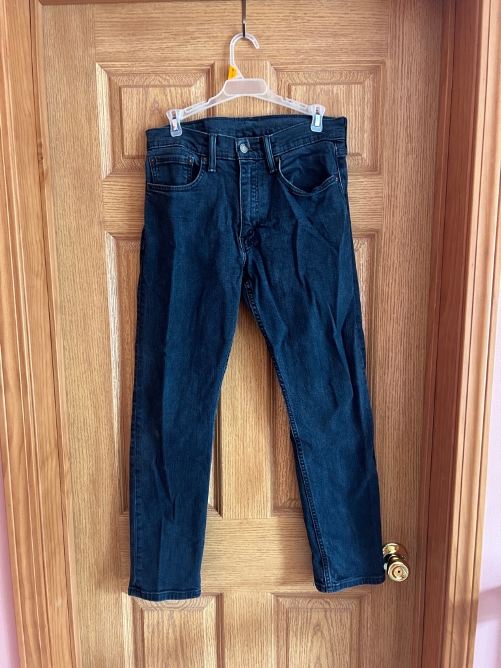 Men's Dark Blue Levi Straight-Leg Jeans